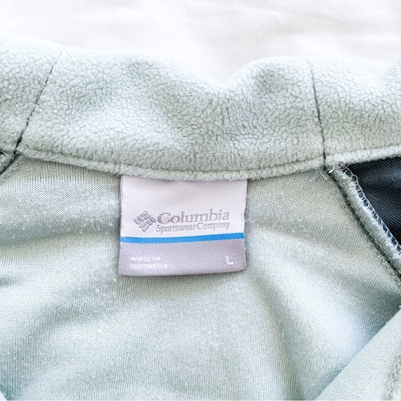 Columbia Women’s Fleece Jacket Green/Blue color block size large - Picture 4 of 5